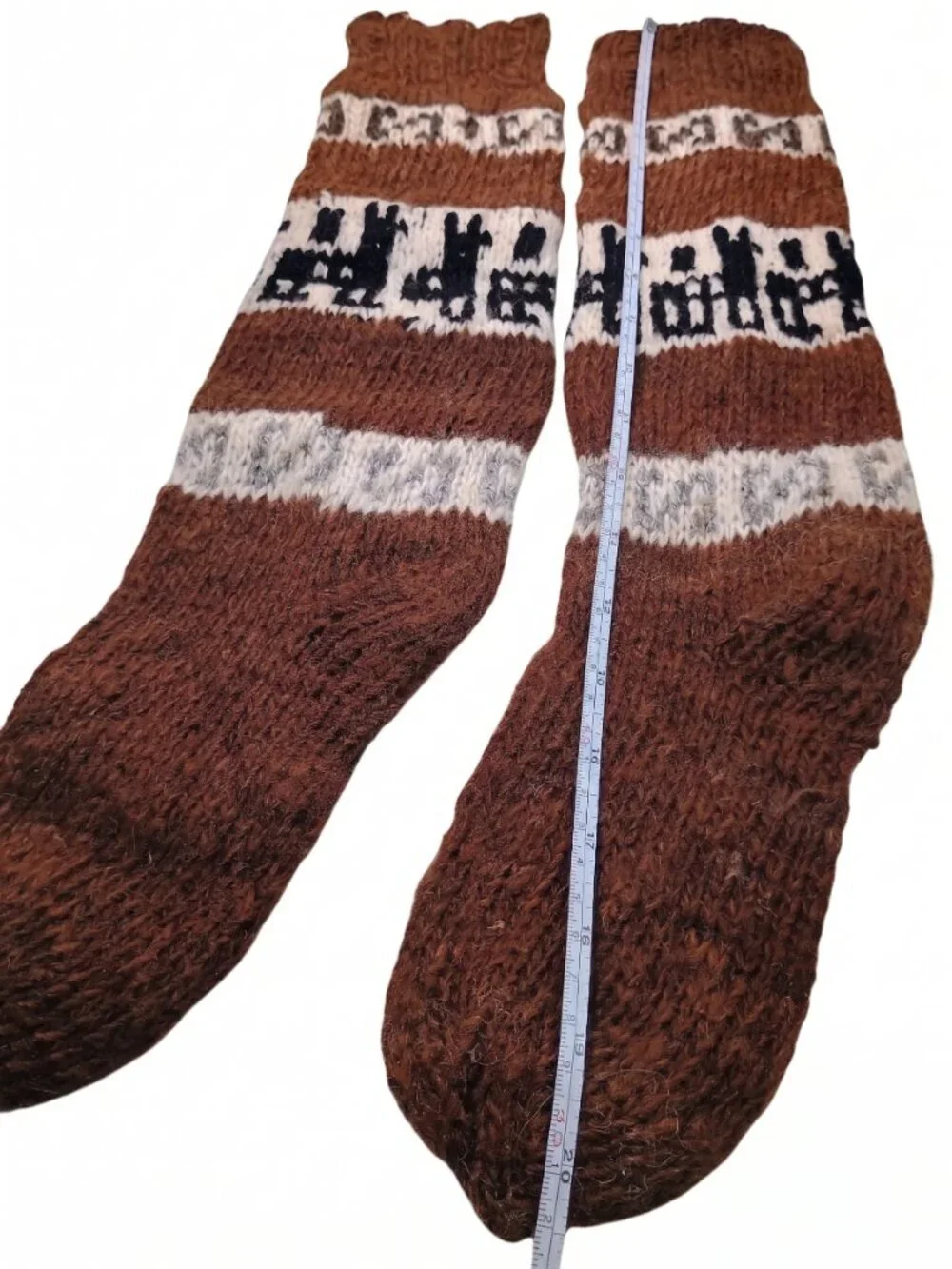 Traditional Andean Alpaca Socks from Cusco, Warm Winter